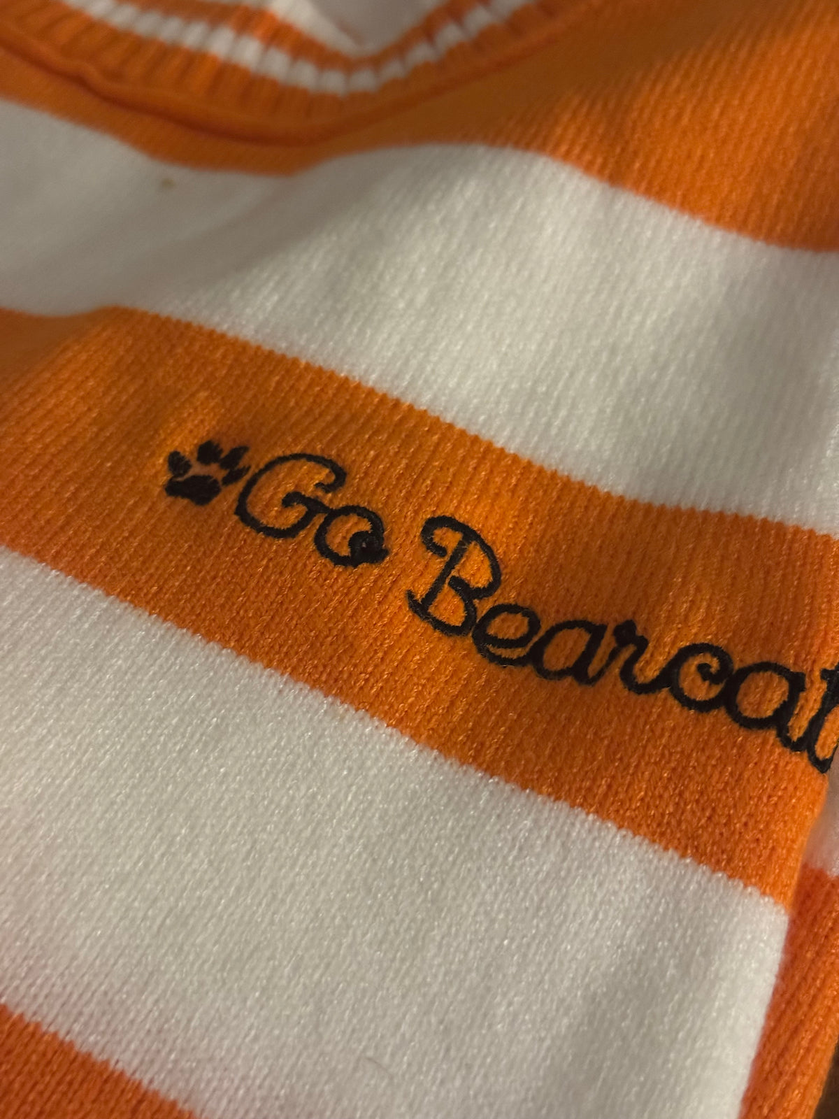 Orange & white s/s sweater