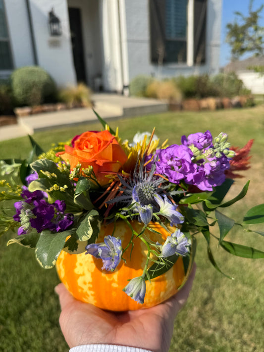 pumpkin floral design